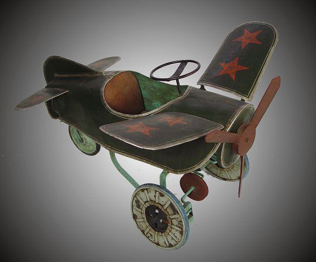 Appraisal: 'S CHILD'S PLANE PEDAL CAR Appears to be handmade custom