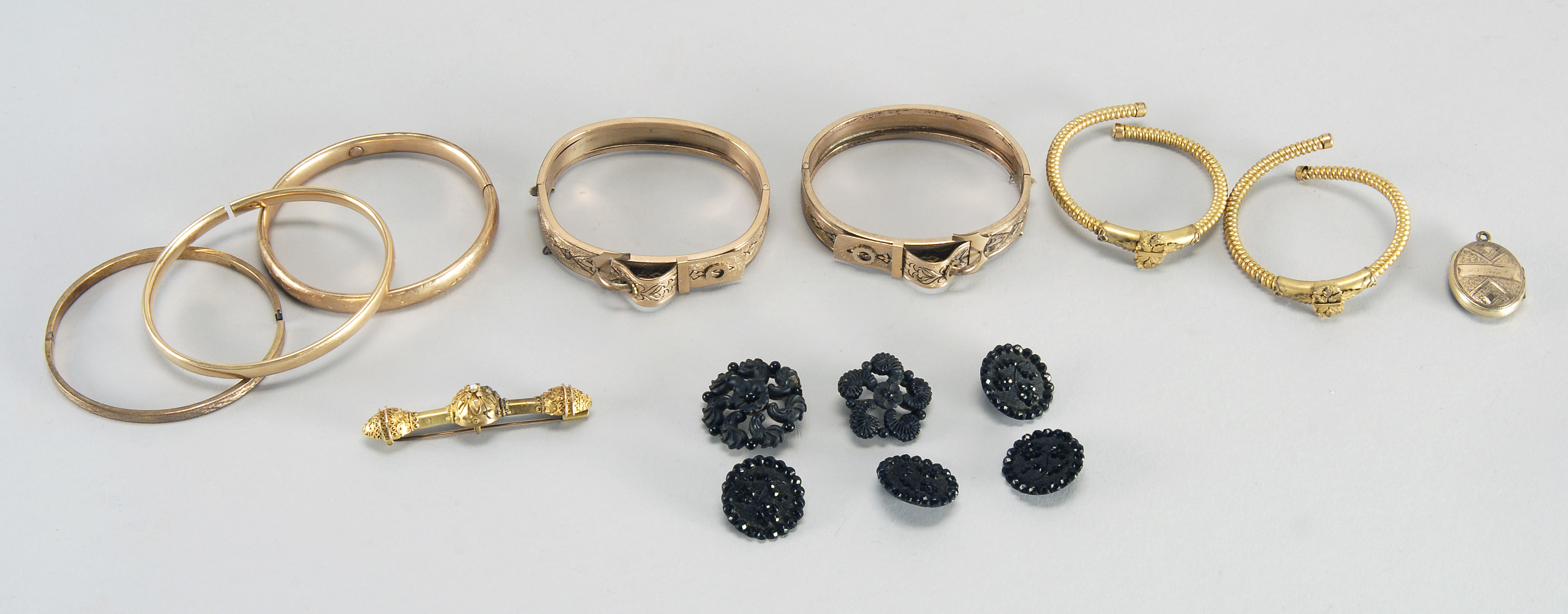 Appraisal: FIFTEEN PIECES OF VICTORIAN JEWELRY - Three assorted kt gold