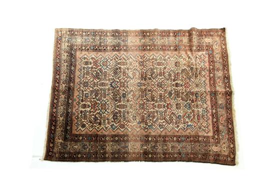 Appraisal: ORIENTAL RUG Twentieth century Hamadan-Melayir group Geometric on an ivory