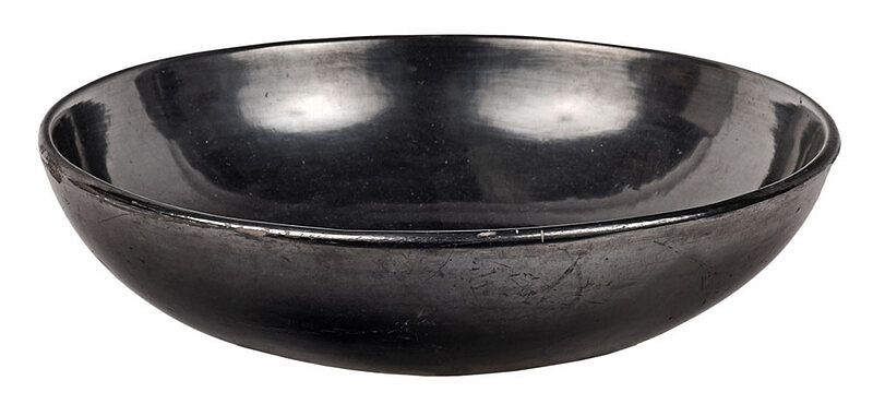 Appraisal: Large Maria and Santana Martinez Blackware Bowl San Ildefonso c