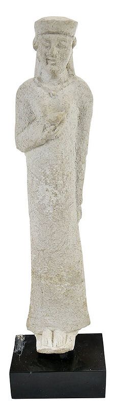 Appraisal: A Cypriot Limestone Female Votary th th century standing and