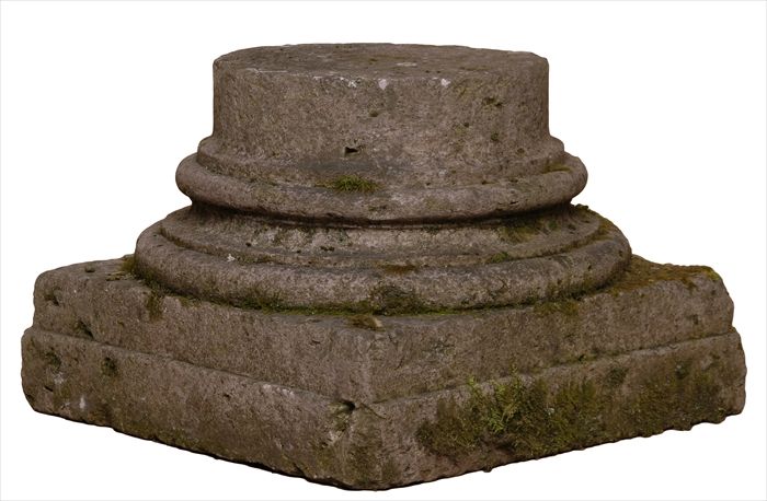 Appraisal: GEORGE III FOSSILIZED STONE CAPITAL BASE x in Provenance Douglas