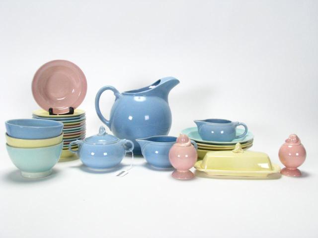 Appraisal: Group of Lu-Ray Pastel Vintage Dinnerware including Windsor Blue pitcher