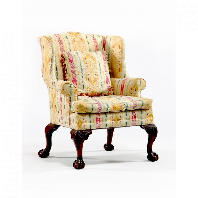 Appraisal: George III Chippendale Wing Chair late th century four oak