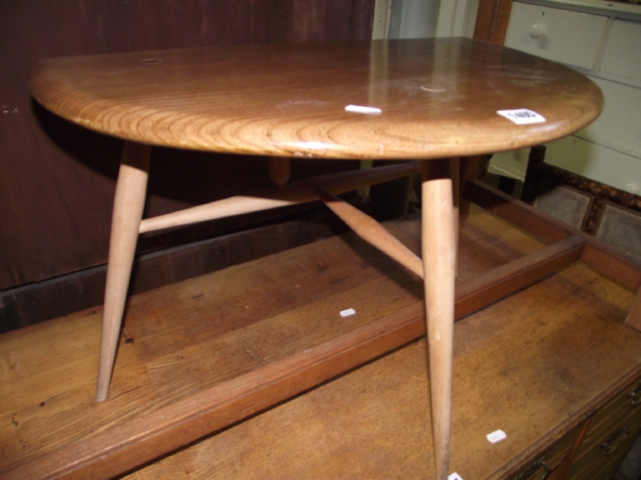 Appraisal: A G plan elm pebble table and a further rectangular