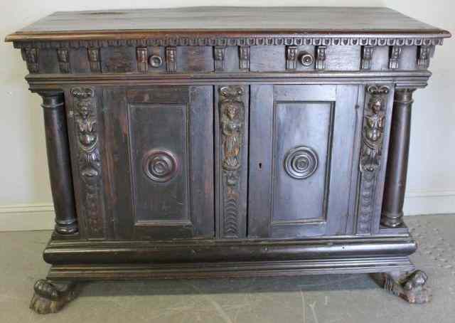 Appraisal: th Century Italian Walnut Cabinet From a Stamford CT home