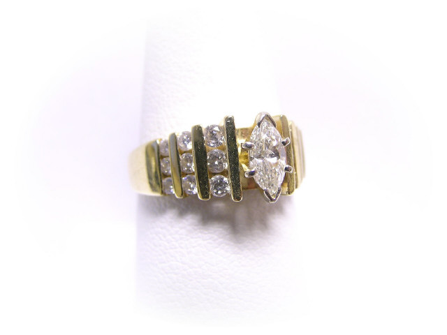 Appraisal: K yellow gold lady's engagement ring with approximately ct prong-set