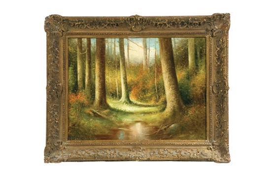 Appraisal: LANDSCAPE BY ELBRIDGE J FENN AMERICAN - Oil on artist