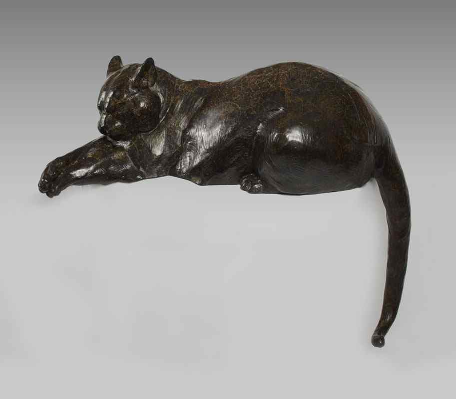 Appraisal: OSTERMILLER Dan American - ''Munsey'' Patinated Bronze Cat '' h