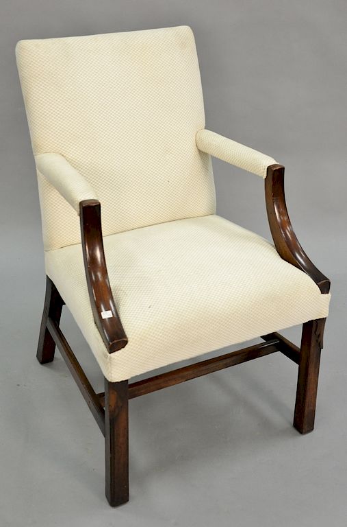 Appraisal: George II mahogany open armchair George II mahogany open armchair