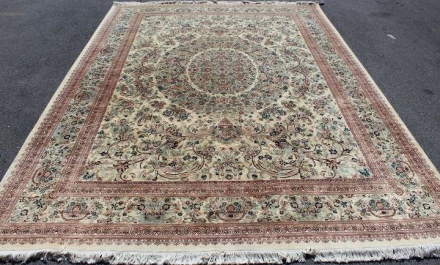 Appraisal: Fine Quality Roomsize Handmade Carpet A beautiful center medallion overall