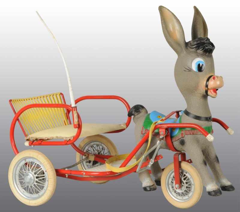 Appraisal: Donkey-Drawn Pedal Cart Toy Description Circa s European but probably