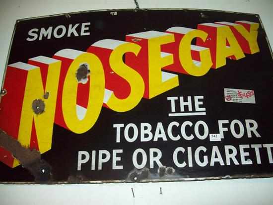 Appraisal: AN ANTIQUE ENAMEL 'NOSEGAY' TOBACCO SIGN