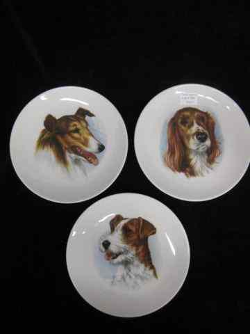 Appraisal: Schumann Bavarian Porcelain Dog Plates '' each different