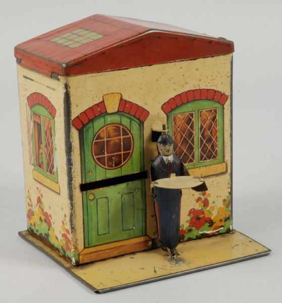 Appraisal: Gray Dunn's Biscuit Tin Bank Description When tray is flipped