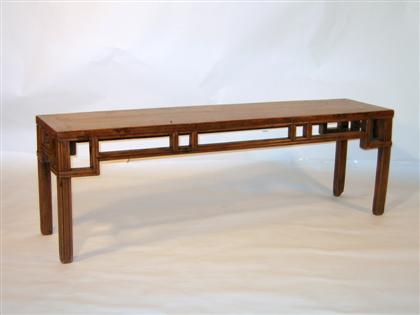 Appraisal: Chinese softwood bench mid to late qing dynasty Of long