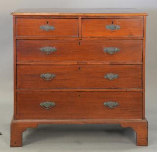 Appraisal: George III mahogany chest th century ht in wd in