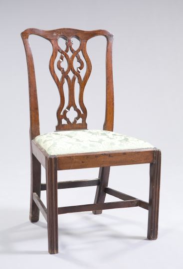 Appraisal: George III Mahogany Sidechair mid- th century the back with