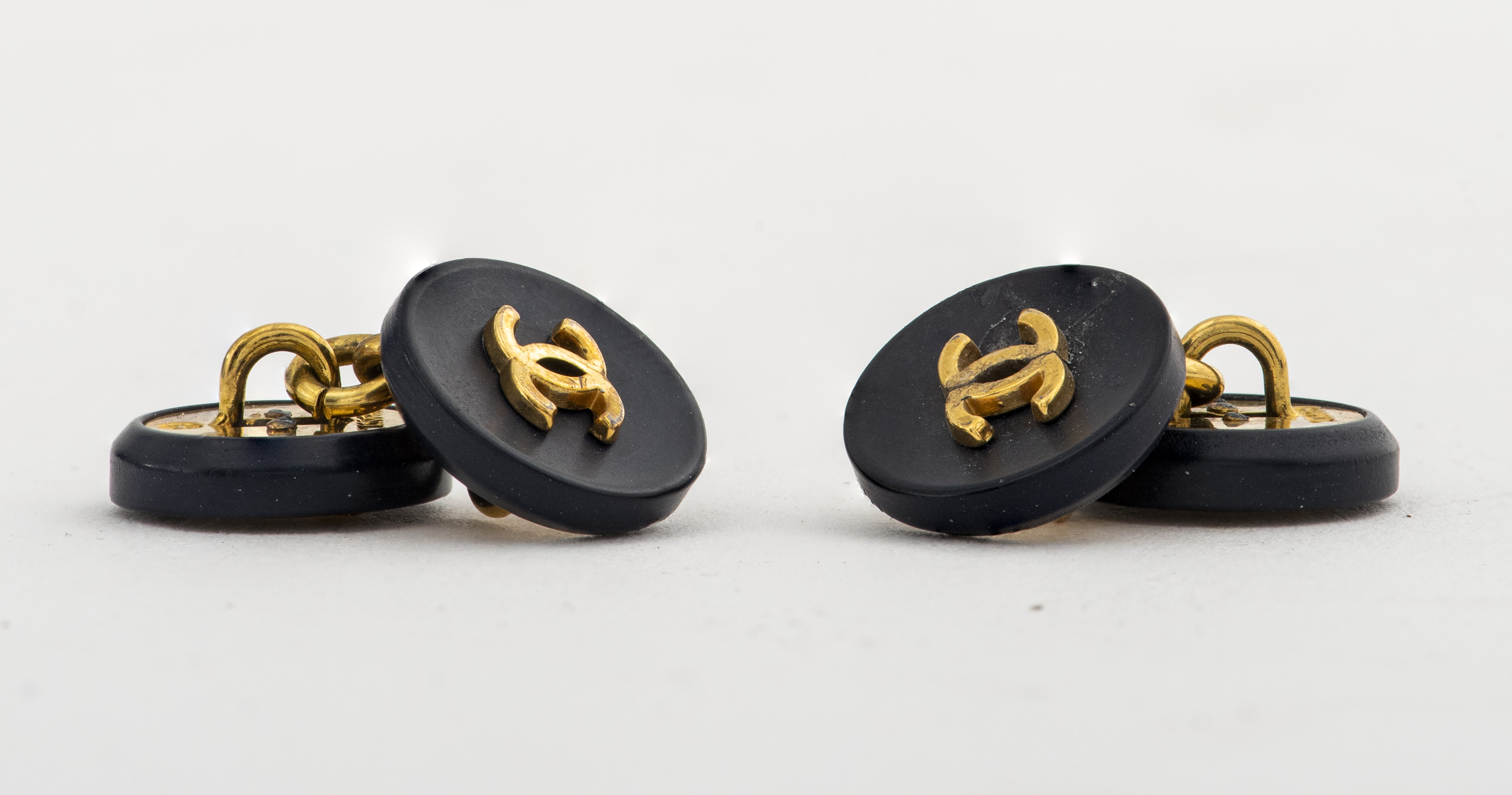 Appraisal: CHANEL CUFF LINKS PAIR Pair of Chanel cuff links stamped