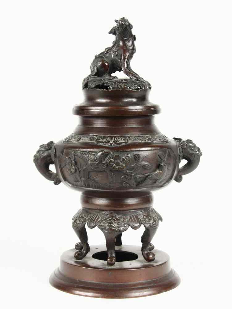 Appraisal: BRONZE CENSER - Meiji Period Bronze Censer in the form