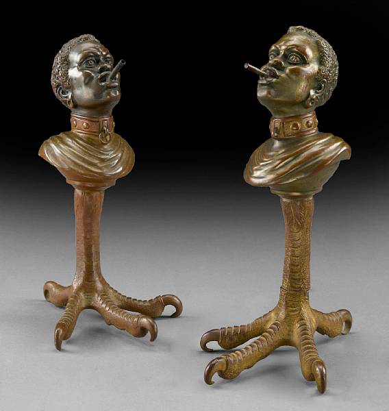 Appraisal: Two Austrian bronze whimsical cigar lighters late th century Each