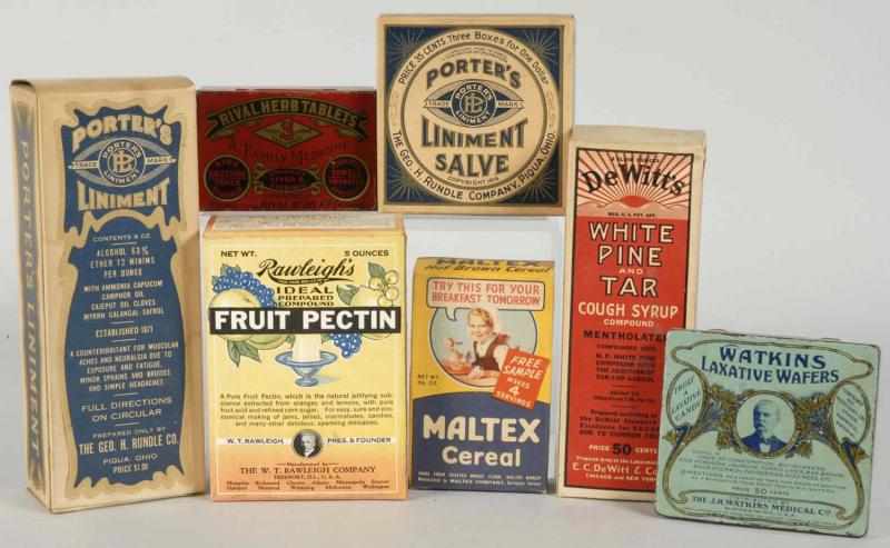 Appraisal: Assortment of Early Product Packages Description Includes cardboard and tin