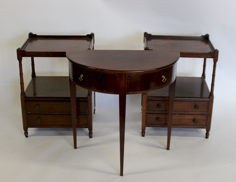 Appraisal: Lot of Mahogany End Tables To include a pair and