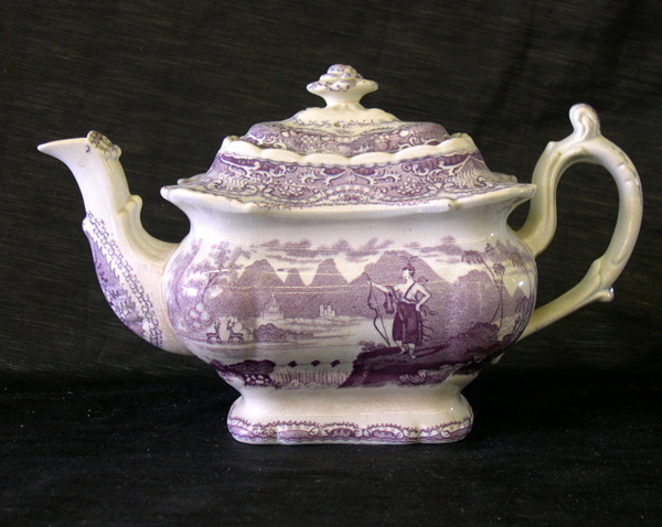 Appraisal: Rare Joseph Heath and Company Tunstall Staffordshire Lavender Transfer-Printed Pottery