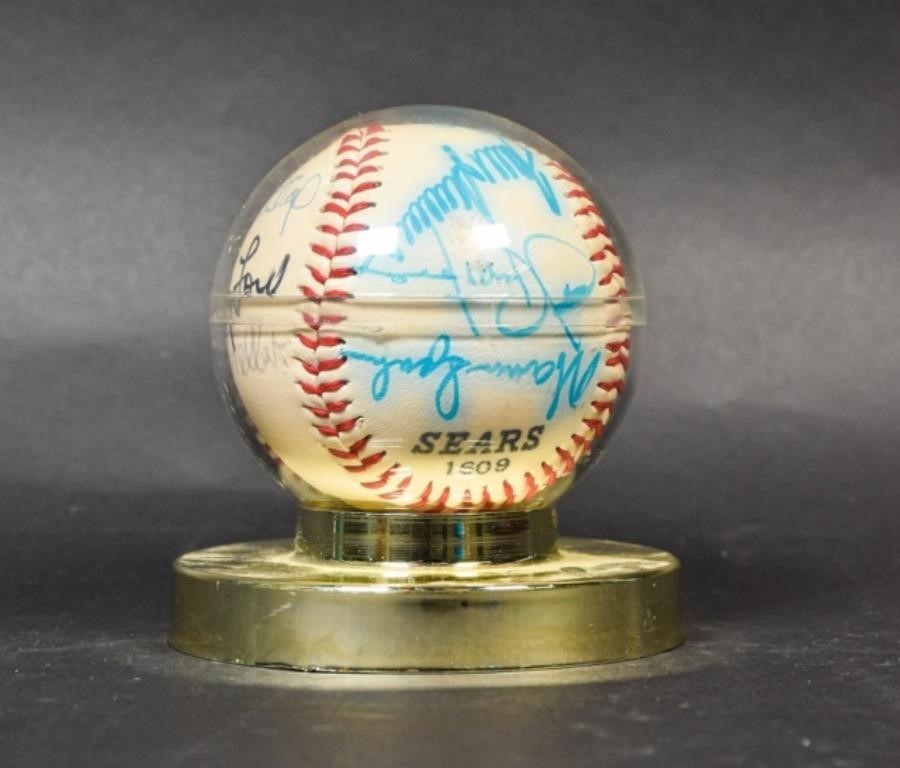 Appraisal: Signed baseball including Whitey Ford Bob Feller Brooks Robinson Johnny