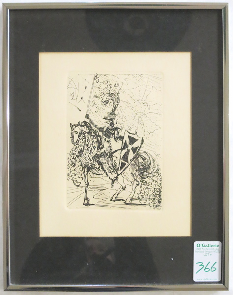 Appraisal: AFTER SALVADOR DALI ETCHING Spain - El Cid from the