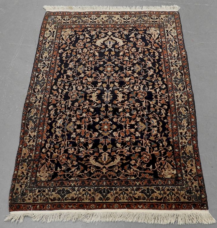 Appraisal: C Persian Middle Eastern Tabriz Carpet Rug Persia Circa Navy