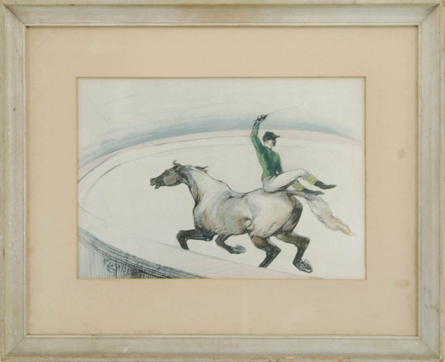 Appraisal: HENRI DE TOULOUSE LAUTREC French - CIRCUS RIDER Lithograph shows