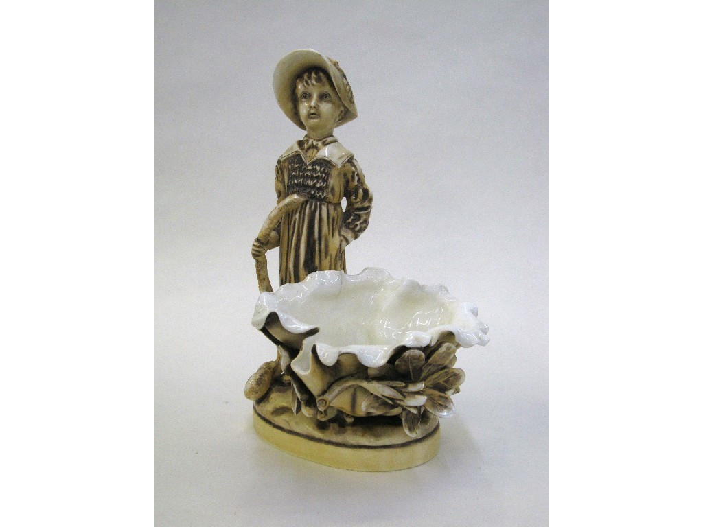 Appraisal: Moores porcelain figure of a girl wearing a bonnet