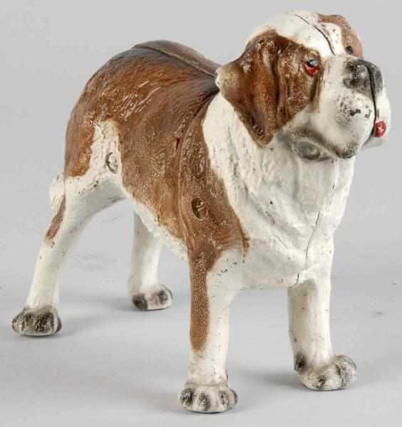 Appraisal: Cast Iron St Bernard Dog Doorstop Description Facing straight full-figure