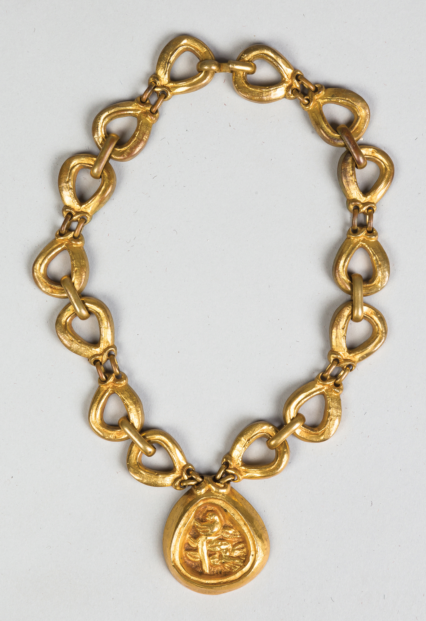 Appraisal: Line Vautrin French - Gilded Bronze Necklace C -