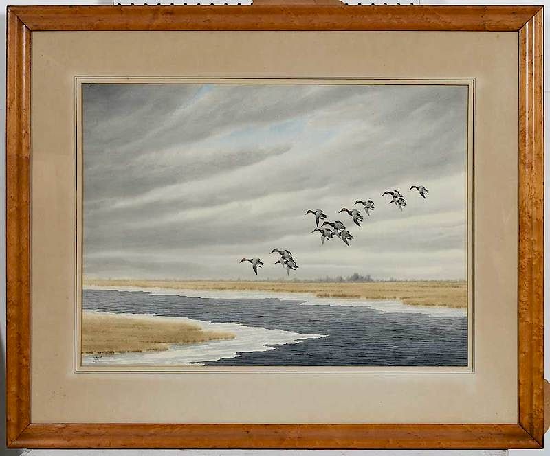 Appraisal: Joseph Day Knap New York - Flock of Geese signed