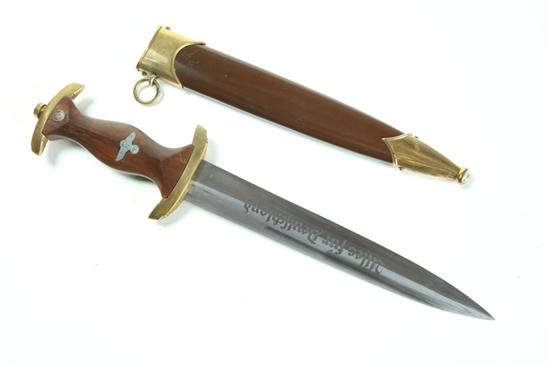 Appraisal: NAZI SA DAGGER Etched blade with gilt hardware