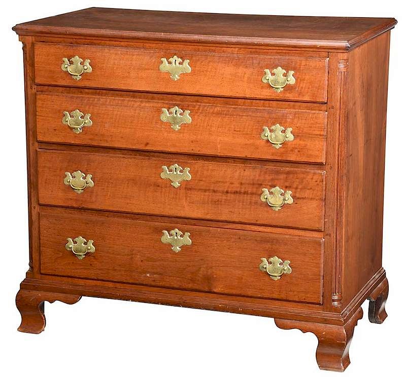 Appraisal: American Chippendale Walnut Chest of Drawers probably Pennsylvania late th