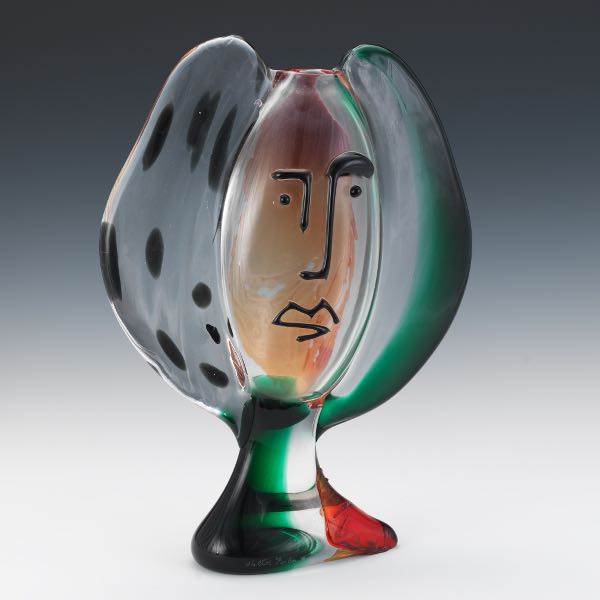 Appraisal: WALTER FURLAN ITALIAN B x After Miro Murano glass sculpture