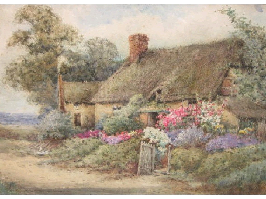 Appraisal: ATTRIBUTED TO HENRY SYLVESTER STANNARD Outside a Country Cottage watercolour