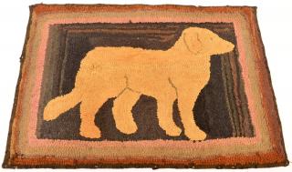 Appraisal: Late th Early th Century Hooke Rug of a Dog