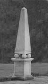 Appraisal: Monumental Pair of Carved Stone Garden Obelisks h w d