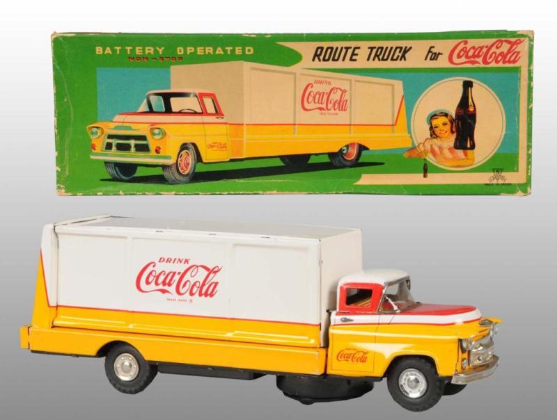 Appraisal: Coca-Cola Battery-Operated Truck Toy Description s Beautiful example with only