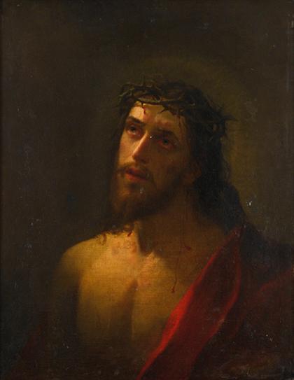 Appraisal: RUSSIAN SCHOOL th century PORTRAIT OF CHRIST WEARING CROWN OF