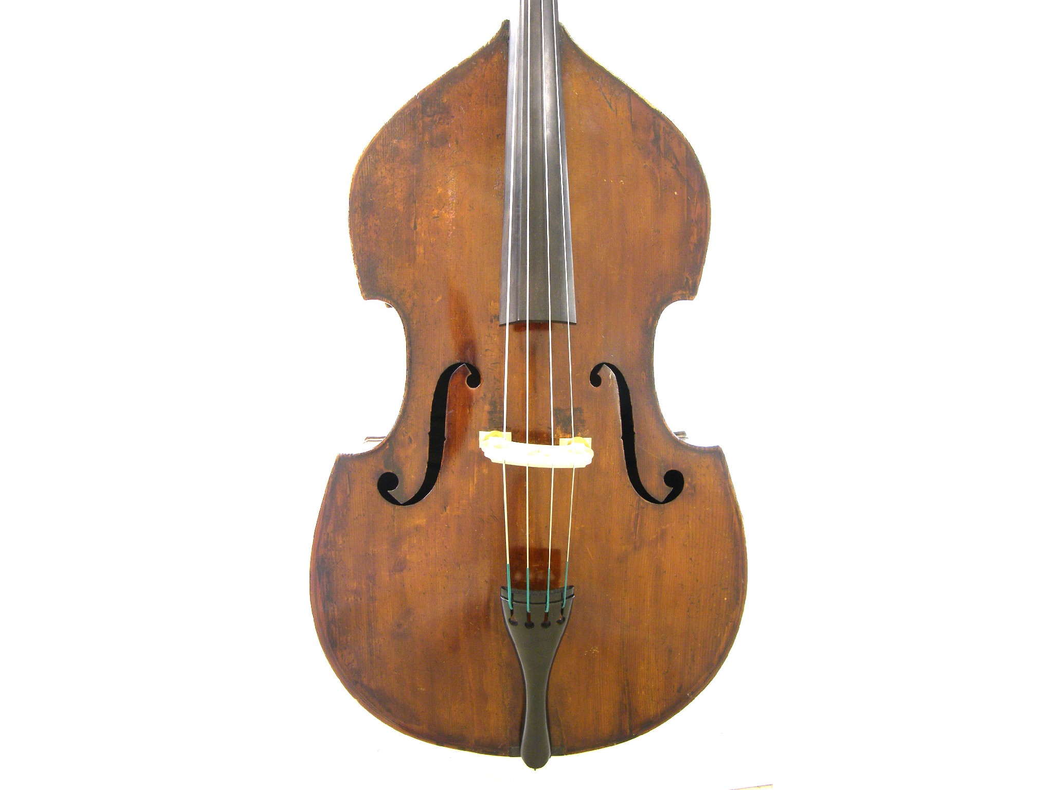 Appraisal: Good th century half size Bohemian double bass the two