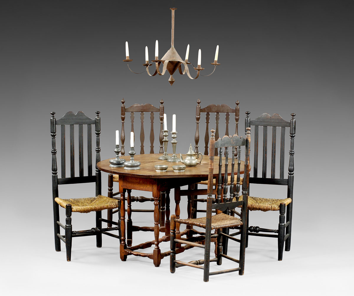 Appraisal: NEW ENGLAND WILLIAM AND MARY STYLE GATELEG DROP-LEAF TABLE