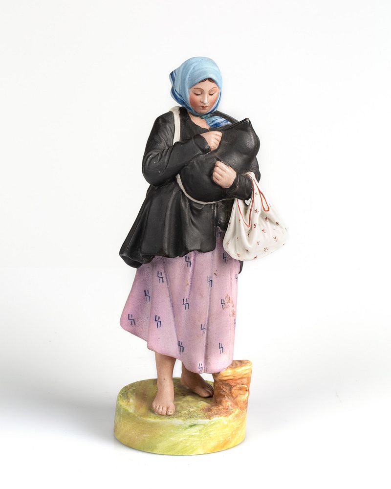 Appraisal: A RUSSIAN PORCELAIN FIGURE 'BITTER SHARE' AFTER GARDNER PORCELAIN FACTORY