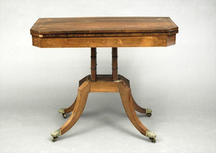 Appraisal: Regency Inlaid Rosewood Games Table x x in