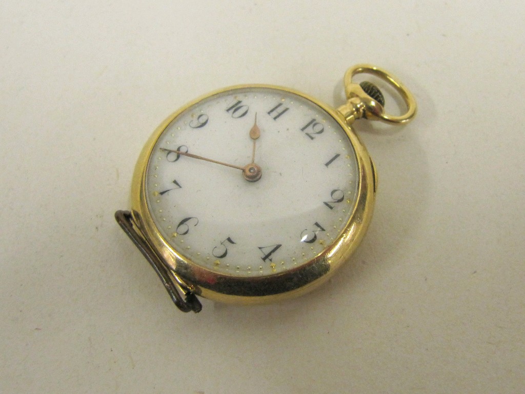 Appraisal: Eighteen carat gold fob watch