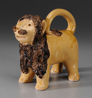 Appraisal: David Ferrell Ceramic Lion North Carolina modern impressed Westmoore Pottery